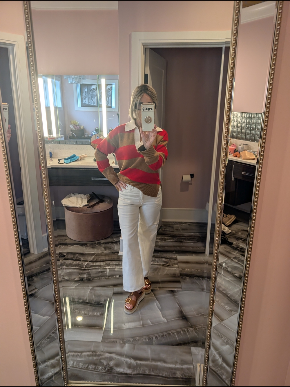 Karen Kane White Cropped Straight-Leg Jeans - Picture 3 of 5